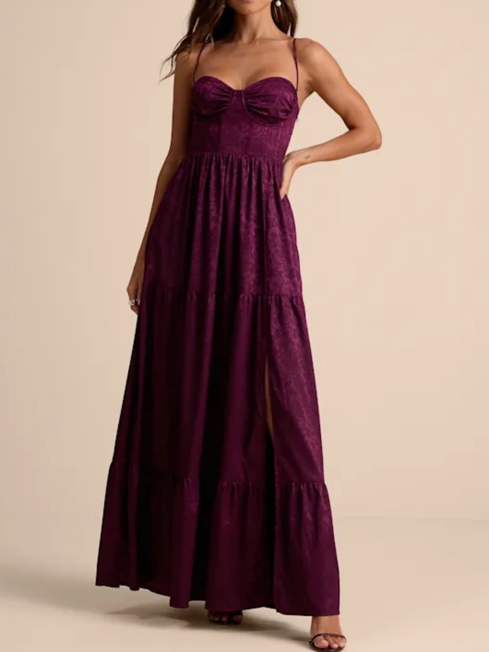 Lulus // Vasilia Satin Maxi Dress